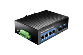 6-portowy SWITCH sieci LAN przemysłowy 4xRJ45 Gigabit 2 porty SFP IG1004S2
