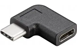 Adapter kątowy USB-C gniazdo-wtyk Czarny