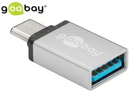 Adapter USB-C - USB 3.0 goobay, srebrny