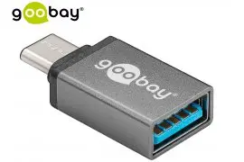 Adapter USB-C - USB 3.0 goobay, szary