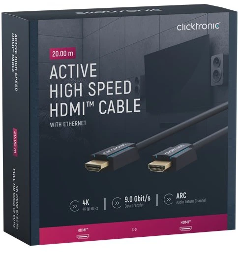 CLICKTRONIC Kabel HDMI 2.1 UltraHD 8K@60Hz HDR10+ 4K/8K/3D