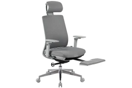 Fotel ergonomiczny biurowy 5D z podnóżkiem Spacetronik Albert Szary