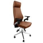 Fotel ergonomiczny biurowy z podłokietnikiem 4D Spacetronik GUNNAR mahoniowy