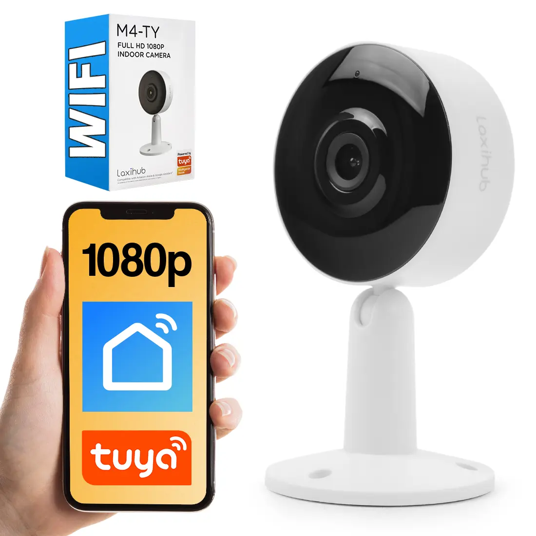 Kamera wewnętrzna wifi smart home Tuya Laxihub M4-TY