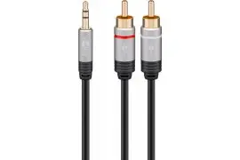 Kabel audio wtyk Jack 3,5mm - 2x wtyk RCA Goobay Plus 5m