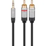 Kabel audio wtyk Jack 3,5mm - 2x wtyk RCA Goobay Plus 5m