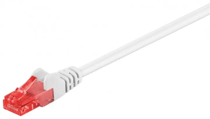 Kabel LAN Patch cord CAT 6 U/UTP biały 25m