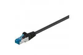 Kabel LAN Patch Cord CAT 6A S/FTP CZARNY 1m