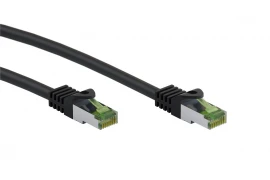 Kabel LAN Patchcord CAT 8.1 S/FTP cert. GHMT MIEDŹ czarny 3m