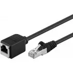 Kabel LAN przedłużacz CAT 5E F/UTP czarny 1m