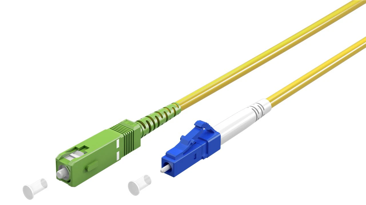 Kabel światłowodowy FOC simplex OS2 SC-APC - LC-UPC Goobay