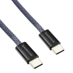Kabel Szybkiego Ładowania USB-C 240W w Oplocie Spacetronik KU03_SPC010B 1m Granatowy