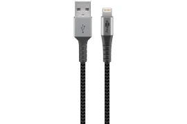 Kabel USB 2.0 - Apple Lightning Plug (8-pin) OPLOT TEKSTYLNY Goobay 1m