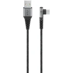 Kabel USB-C - USB-A 2.0 60W KĄTOWY oplot tekstylny Goobay 1m