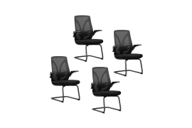 Komplet czterech nowoczesnych i wygodnych krzeseł biznesowych Spacetronik Arian-30 