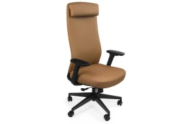 Krzesło biurowe ergonomiczne Spacetronik HAVARD-02 brązowe OUTLET