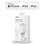 Mocna ładowarka 2xUSB-C MFI 35W kabel USB-C + Lightning Szybkie Ładowanie iPhone, iPad, iPoD