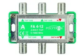 Odgałęźnik Polytron Tap 4-krotny 12dB 5-1000 MHz FA 4-12