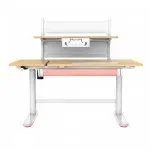 Regulowane biurko dla dziecka z półką Spacetronik XD 112x60 cm (różowe)