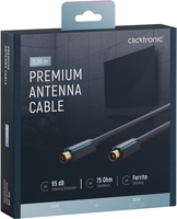 CLICKTRONIC Przyłącze kabel antenowy TV IEC gn.TV/wt.TV ekranowane 5m