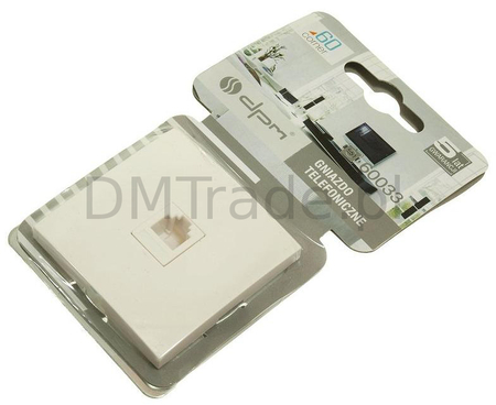 Gniazdo telefoniczne - Corner 60 białe - zdjęcie 2