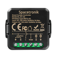 Mini sterownik rolet switch dopuszkowy Wi-Fi Smart Life Tuya Spacetronik SL-SC-02 Black