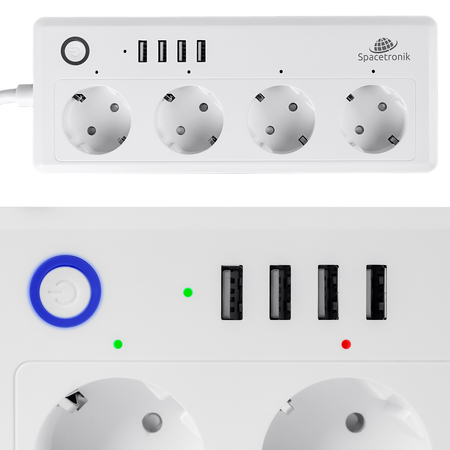 Listwa zasilająca prądowa z USB sterowana Wi-Fi Spacetronik Smart Life SL-PS26