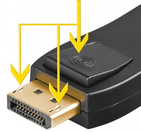 Adapter wtyk DisplayPort - gniazdo HDMI z blokadą SPD-H02
