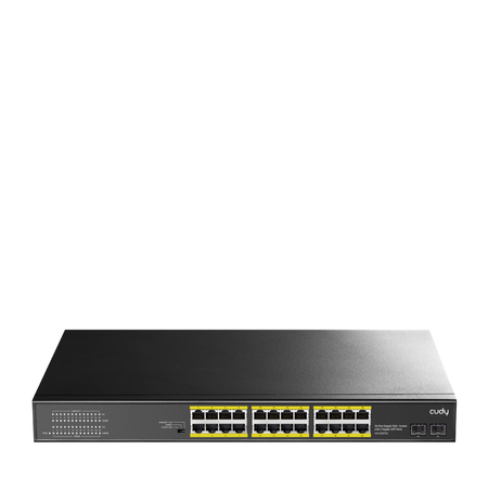 SWITCH PoE GS1028PS2 24x Gigabit 200W 2x SFP CCTV do 250m VLAN - zdjęcie 2