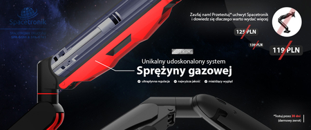 Uchwyt biurkowy do monitora Spacetronik SPA-G161 (czarny)