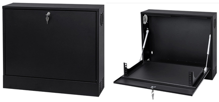 Obudowa RACK 19'' 2U 350 x 130mm CZARNA pionowa - zdjęcie 2