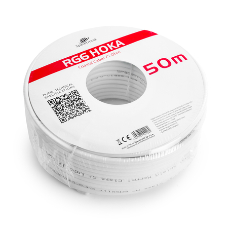 Kabel RG6 Spacetronik HOKA 102 CU Dualshield 50m - zdjęcie 2