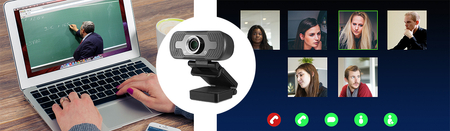 Kamera internetowa z mikrofonem USB FHD do lekcji online SP-WCAM01