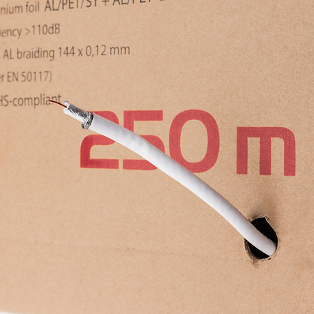 Kabel RG6 Spacetronik DOKA 4K 113 CU Trishield 250 - zdjęcie 2