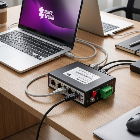 SWITCH 5-portowy SP-SFI105 Przemysłowy - zdjęcie 2