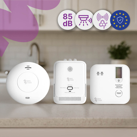 Czujnik 3x dymu gazu czadu Mieszkanie SA-DZ-CDG01 - zdjęcie 2