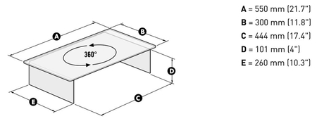 Podstawka pod TV Meliconi Rotobridge Elite M biała 469001