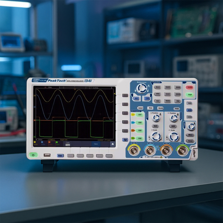 Oscyloskop cyfrowy 4-kan USB 100MHz PeakTech 1341 - zdjęcie 2