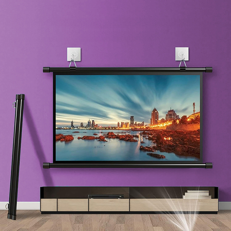 Projektorowy ekran ścienny prosty 92 cali 16:9 - zdjęcie 2