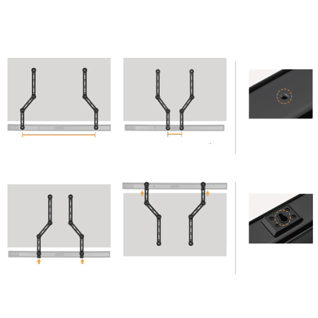 Uchwyt do soundbara pod/nad TV Spacetronik SPB-030 - zdjęcie 2