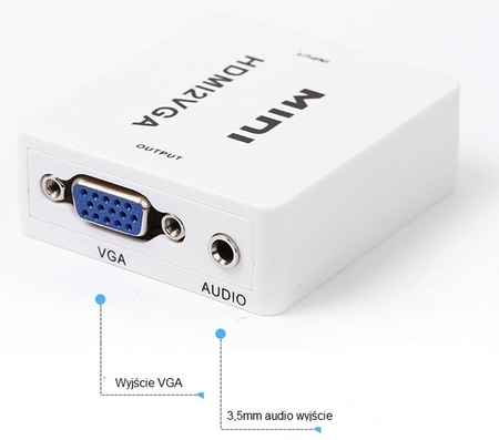 Konwerter HDMI na VGA + audio Spacetronik SPH-VA01