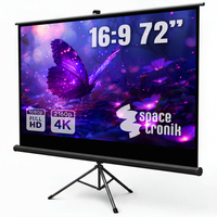 Ekran Projekcyjny ze Statywem 72" 4K Spacetronik