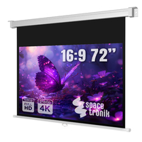 Ekran projekcyjny zwijany ręcznie 72" 16:9 biały