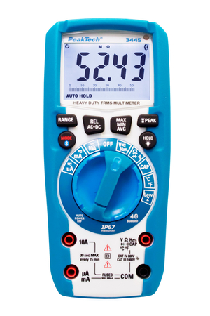 Multimetr cyfrowy z LCD, LED, Bluetooth TrueRMS IP67 PeakTech 3445 - zdjęcie 2