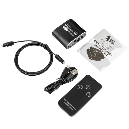 Optyczny rozdzielacz audio SPDIF Toslink 1x3