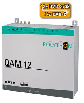 Stacja kompaktowa POLYTRON QAM 12 EM 12x DVB-S2 / 12x DVB-C FTA