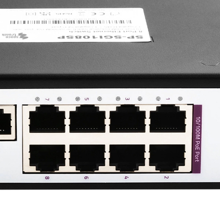 SWITCH 8-portowy SP-SGI108SP Przemysłowy PoE SFP - zdjęcie 2