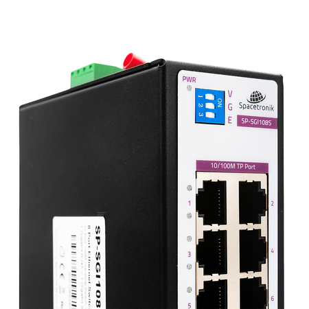 SWITCH 8-portowy SP-SGI108S Przemysłowy SFP - zdjęcie 2