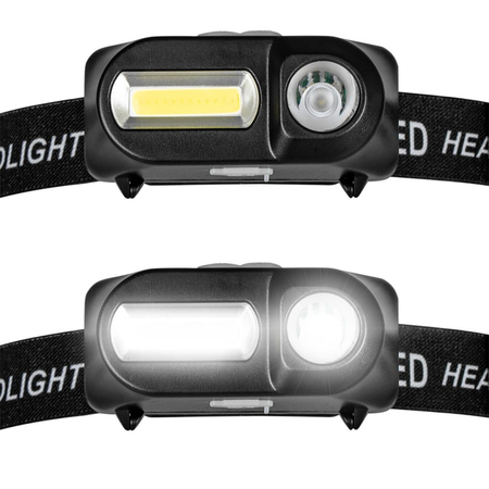 Latarka czołowa akumulatorowa USB XPE 170lm i COB Vayox VA0115 - zdjęcie 2