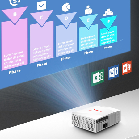 Gamingowy Projektor LED do Gier i Filmów Vivibright F40 4800 lms 1920x1080 px Srebrny